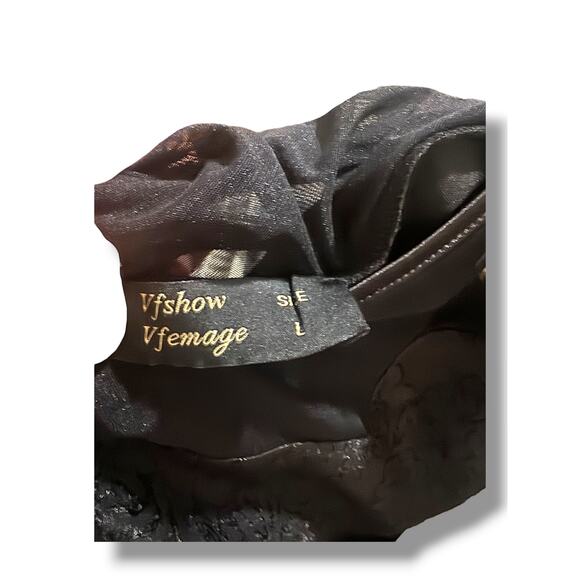 Vfshow Black Sleeveless Evening Gown Dress Size L Formal Elegant Maxi - Picture 8 of 9